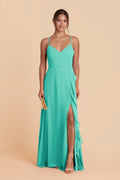 Margot Aquamarine front view bridesmaid dress