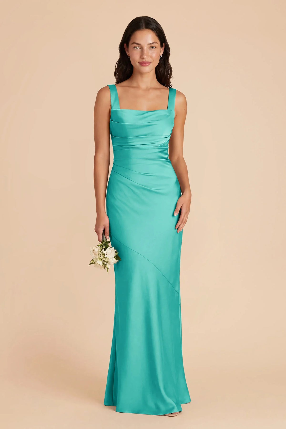 Colette Aquamarine front view bridesmaid dress