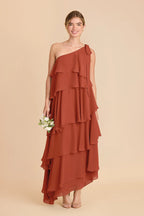 Marisol Auburn front view bridesmaid dress