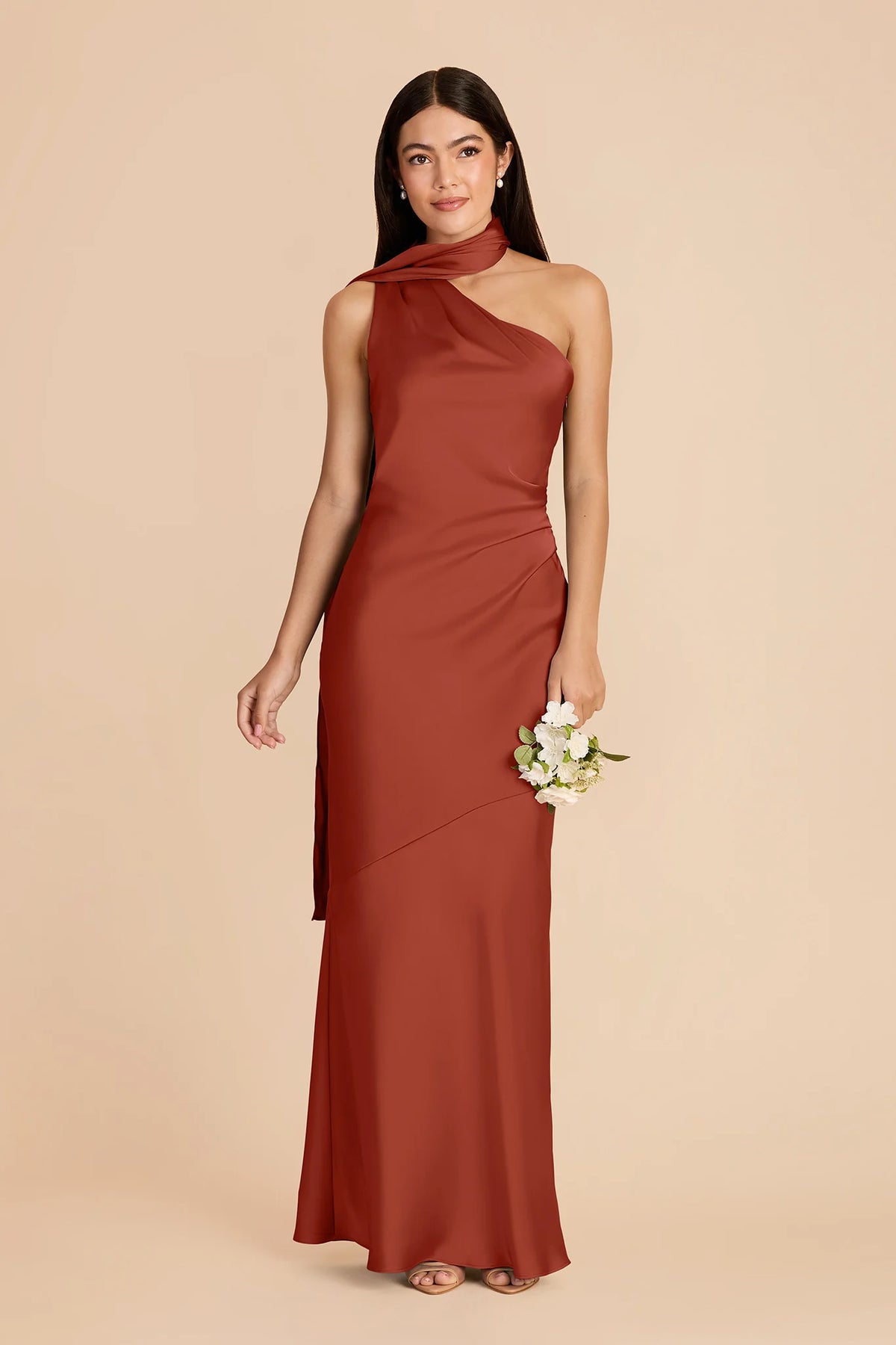 Ariadne Auburn front view bridesmaid dress