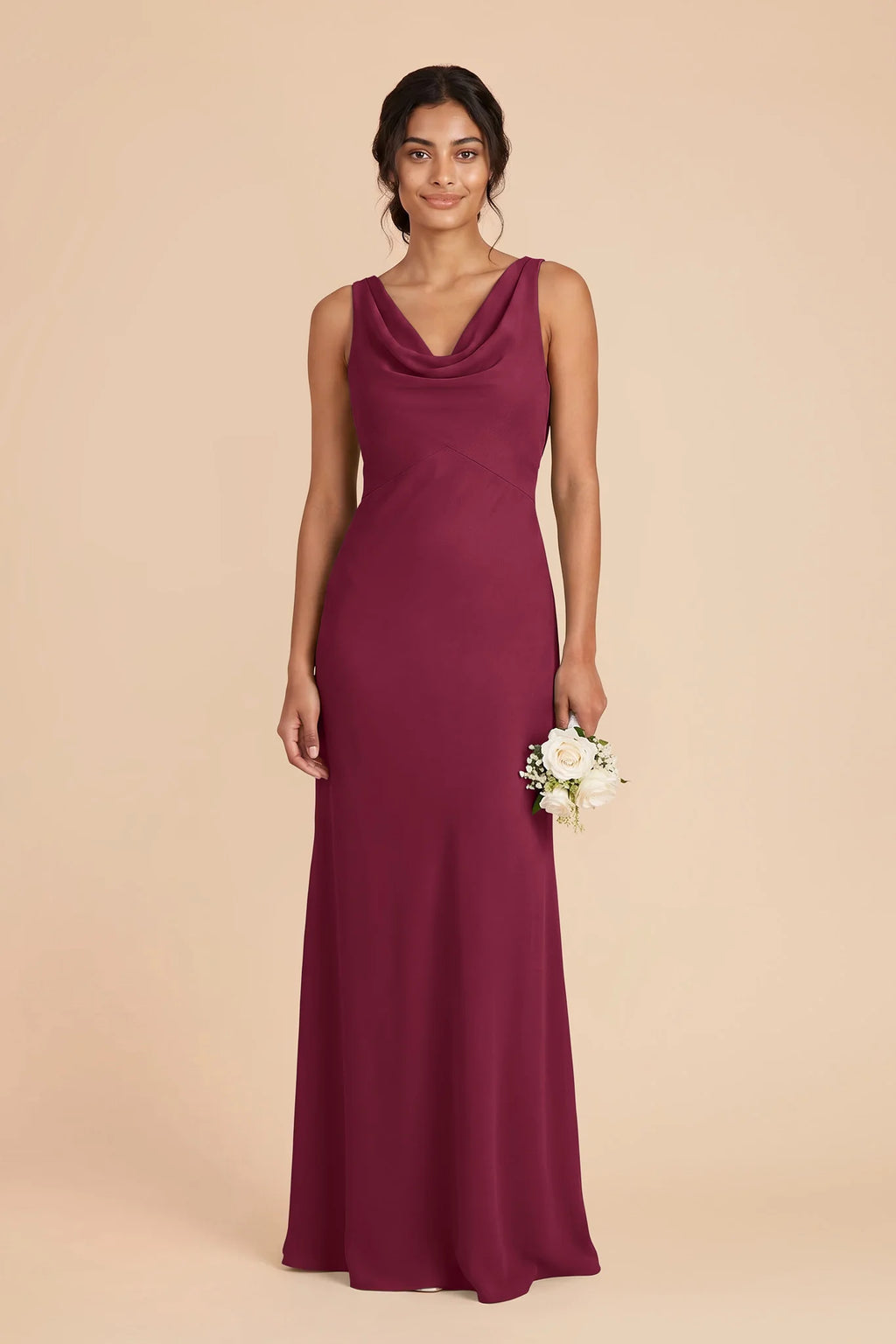 Odette Berry front view bridesmaid dress