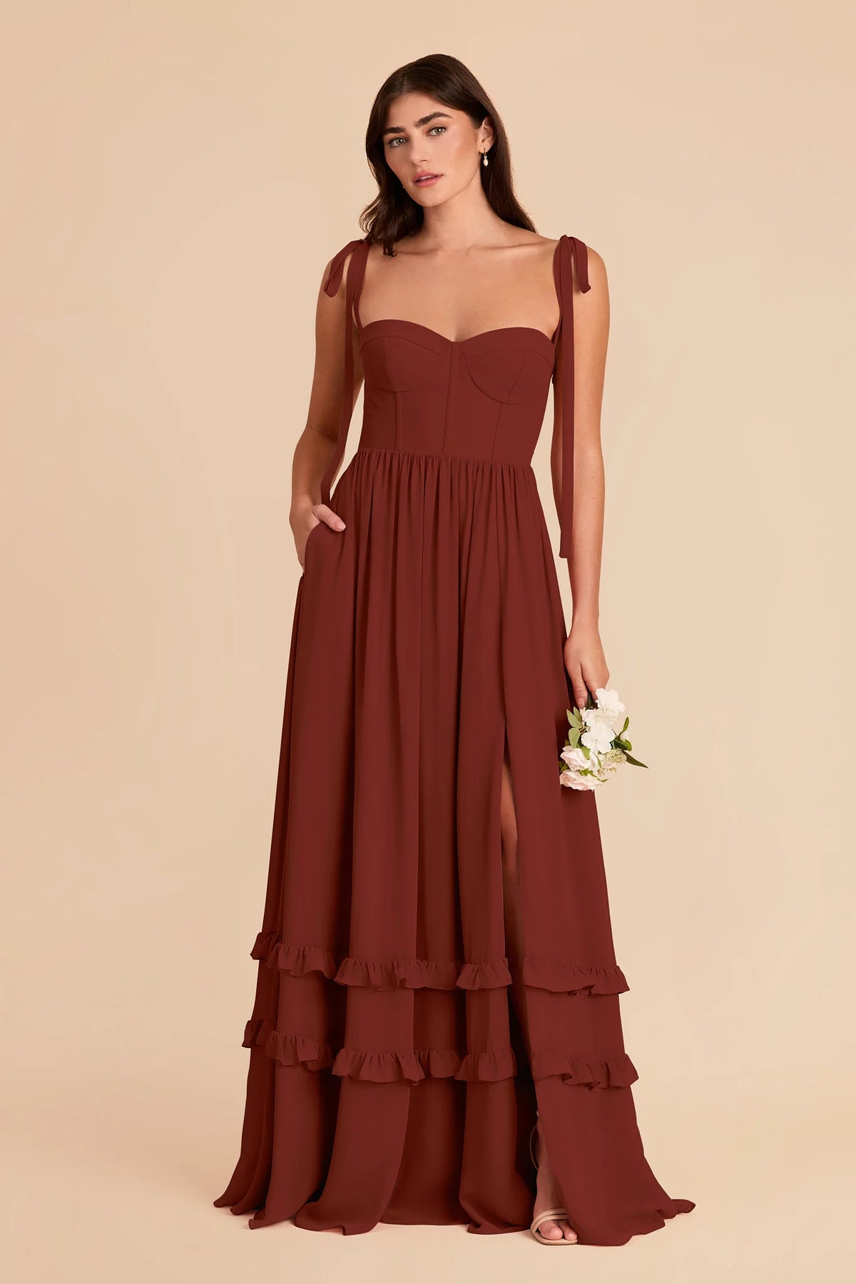 Daphne Black Cherry alternate view 2 bridesmaid dress