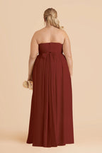 Elodie Black Cherry back view bridesmaid dress