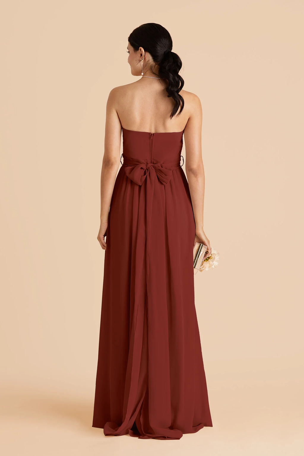 Elodie Black Cherry alternate view 2 bridesmaid dress