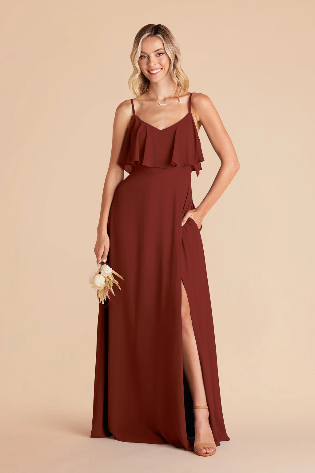 Genevieve Black Cherry alternate view 2 bridesmaid dress