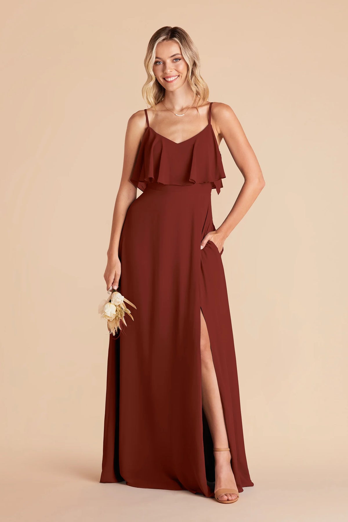 Genevieve Black Cherry alternate view 2 bridesmaid dress