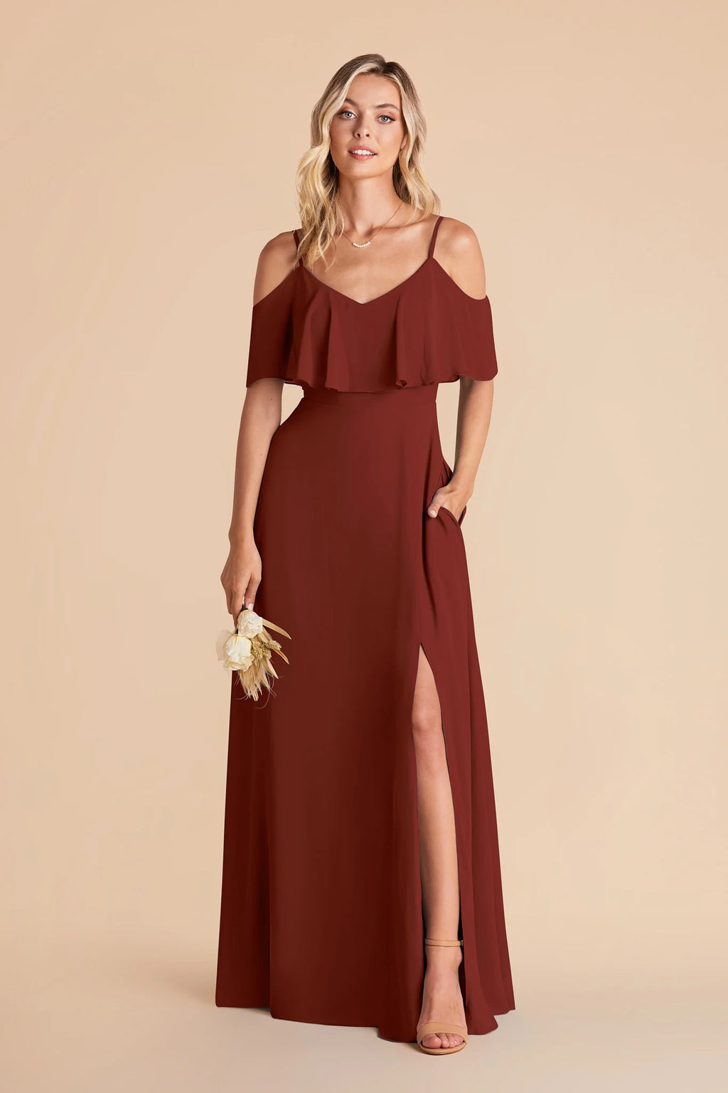 Genevieve Black Cherry alternate view 3 bridesmaid dress