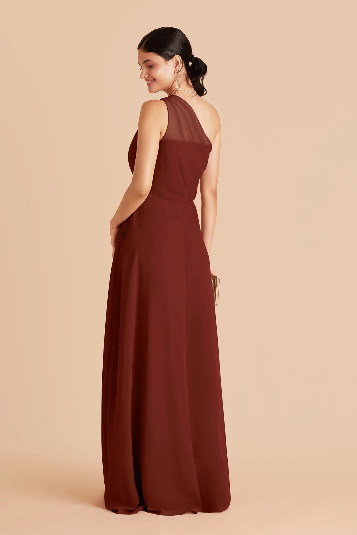 Celine Black Cherry alternate view 2 bridesmaid dress
