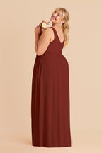 Annelise Black Cherry back view bridesmaid dress