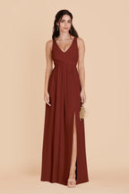 Annelise Black Cherry front view bridesmaid dress