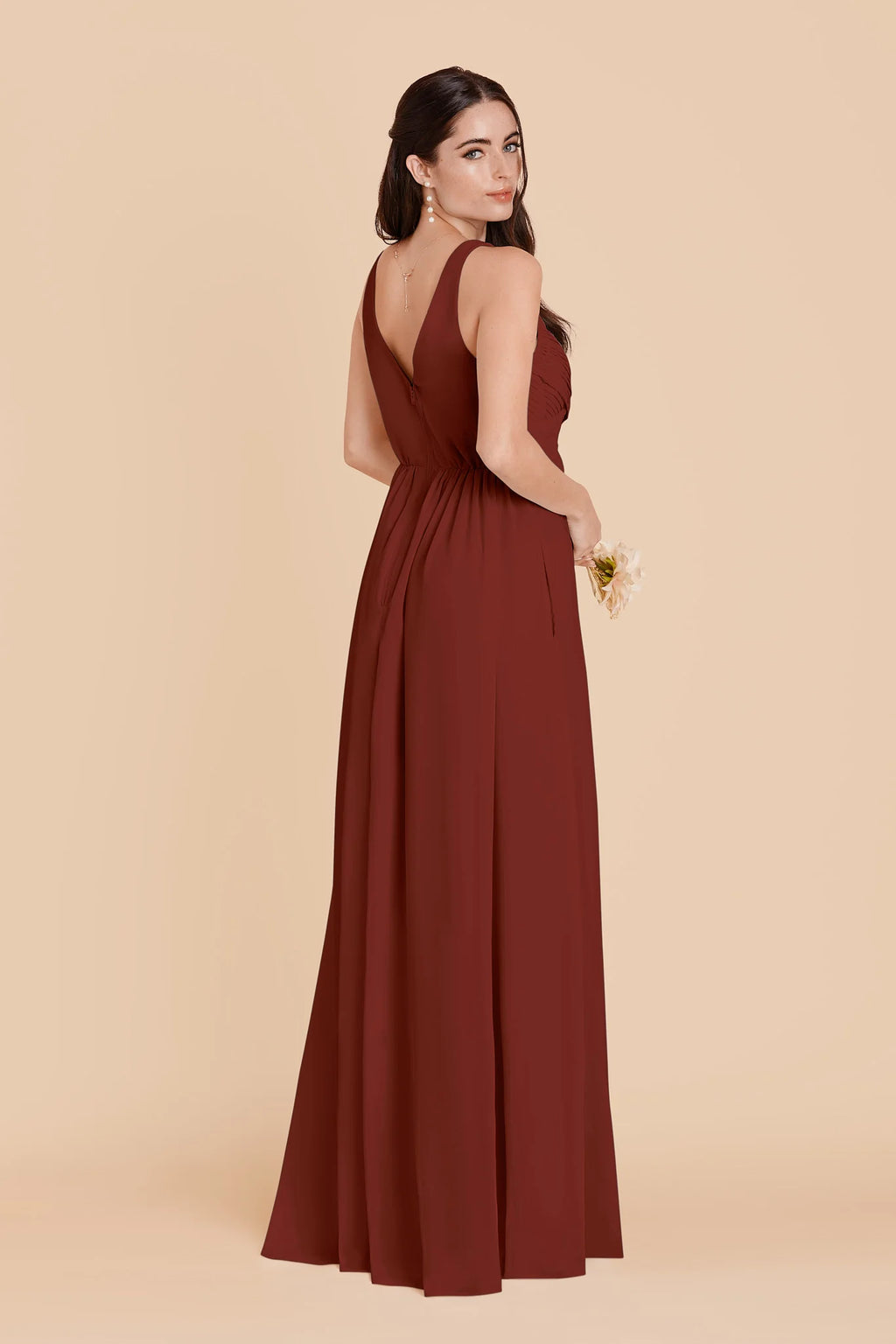 Annelise Black Cherry alternate view 3 bridesmaid dress