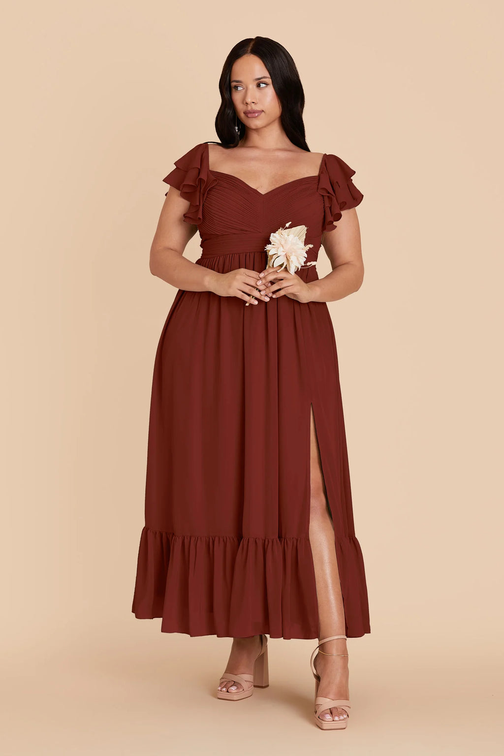 Talia Black Cherry alternate view 5 bridesmaid dress