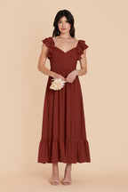 Talia Black Cherry alternate view 2 bridesmaid dress