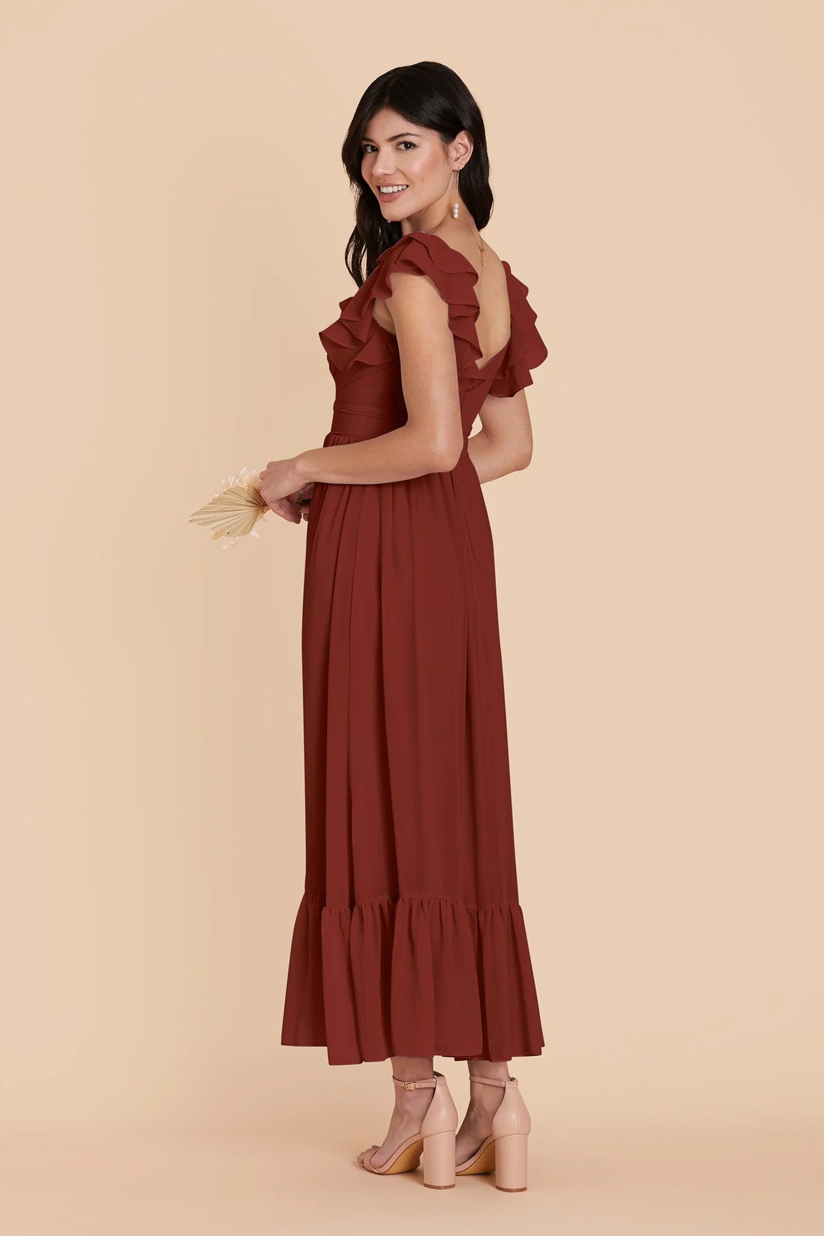 Talia Black Cherry alternate view 3 bridesmaid dress