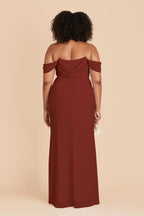Odessa Black Cherry back view bridesmaid dress
