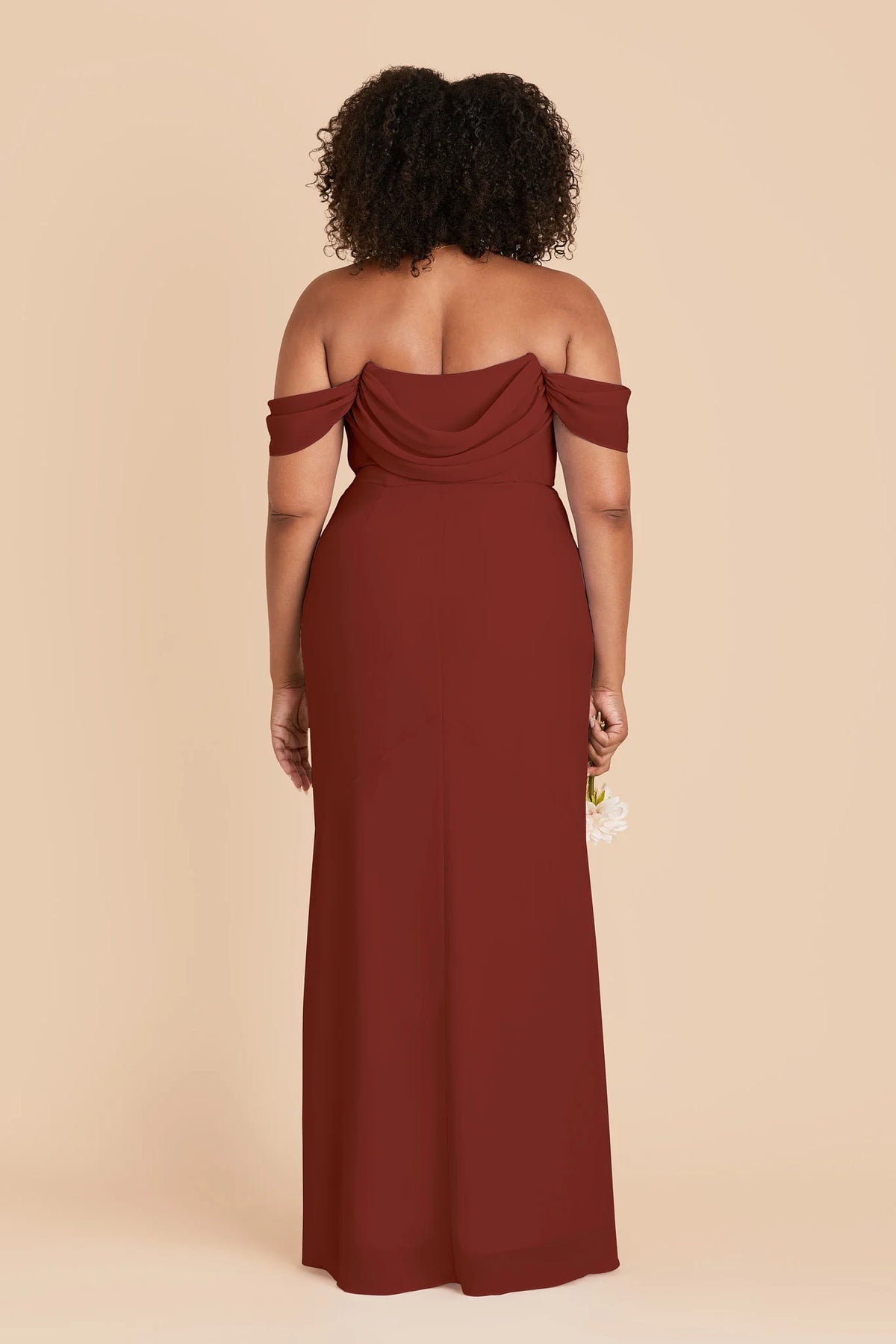 Odessa Black Cherry back view bridesmaid dress