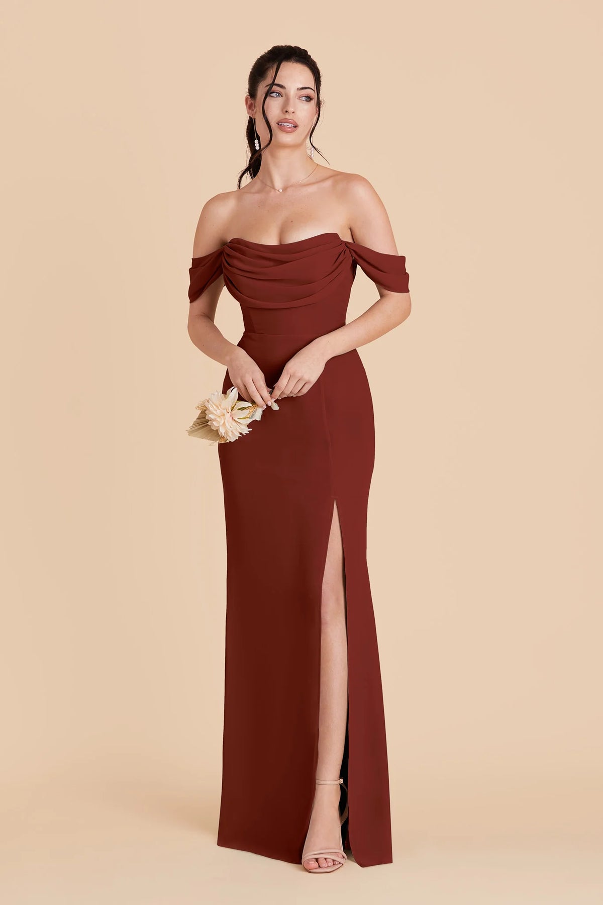 Odessa Black Cherry alternate view 2 bridesmaid dress