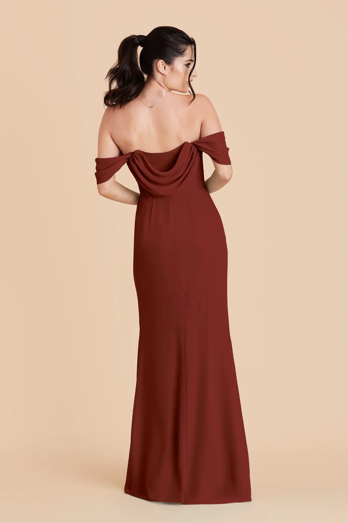 Odessa Black Cherry alternate view 5 bridesmaid dress