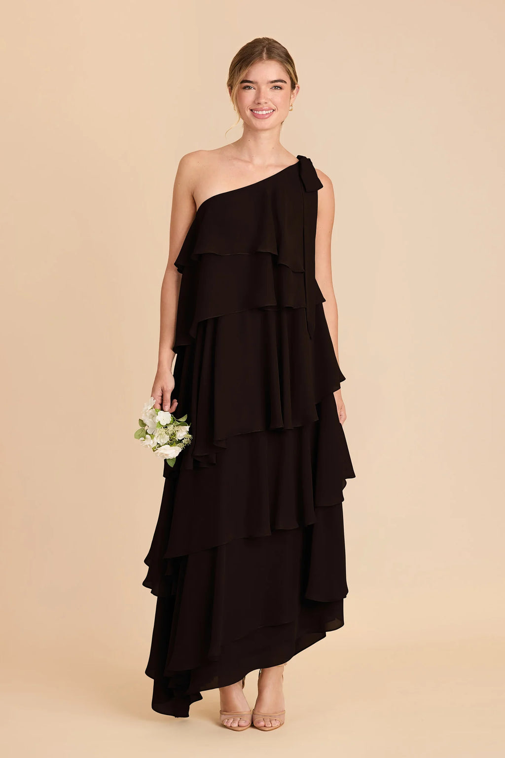 Marisol Black front view bridesmaid dress