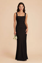 Colette Black front view bridesmaid dress