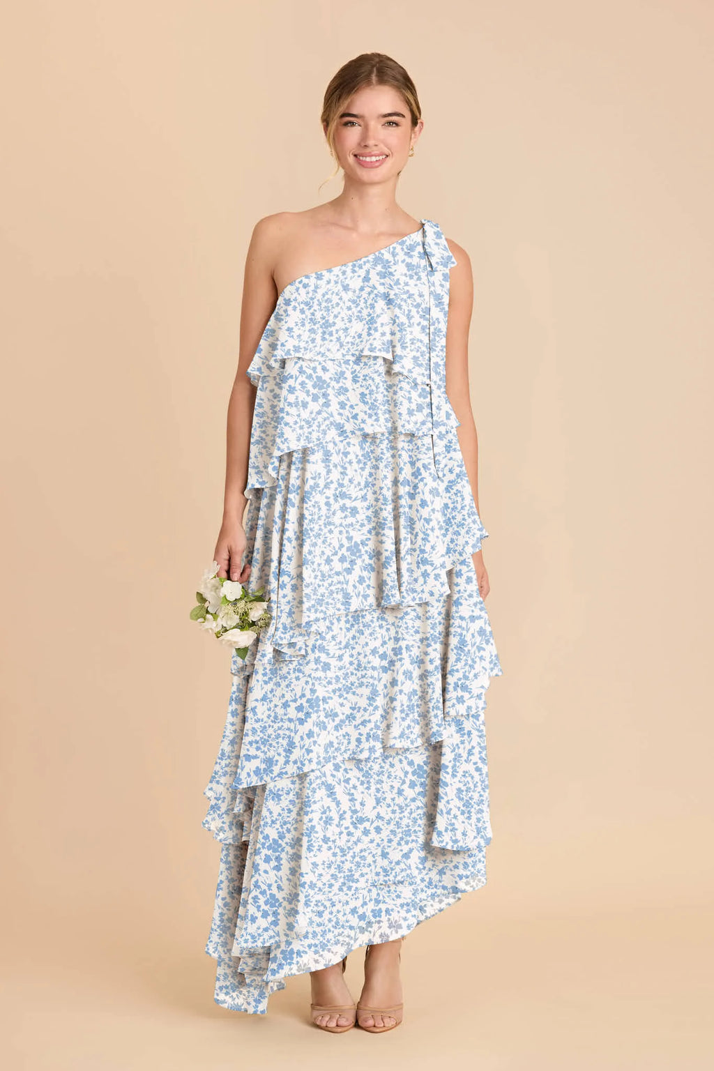 Marisol Blue Dreamy Ditsy front view bridesmaid dress