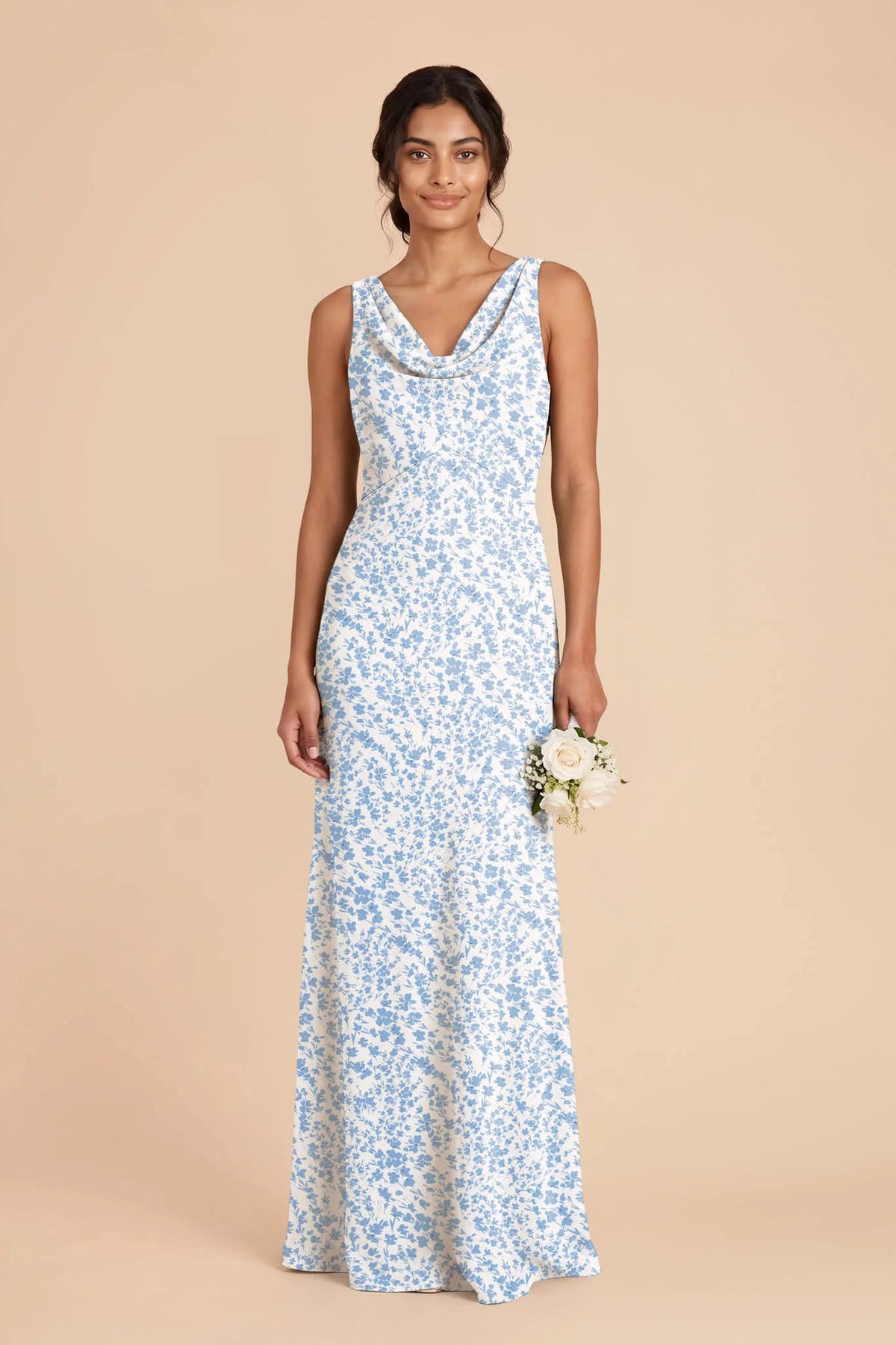 Odette Blue Dreamy Ditsy front view bridesmaid dress