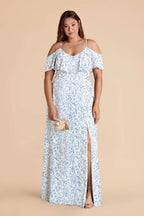 Genevieve Blue Dreamy Ditsy alternate view 1 bridesmaid dress