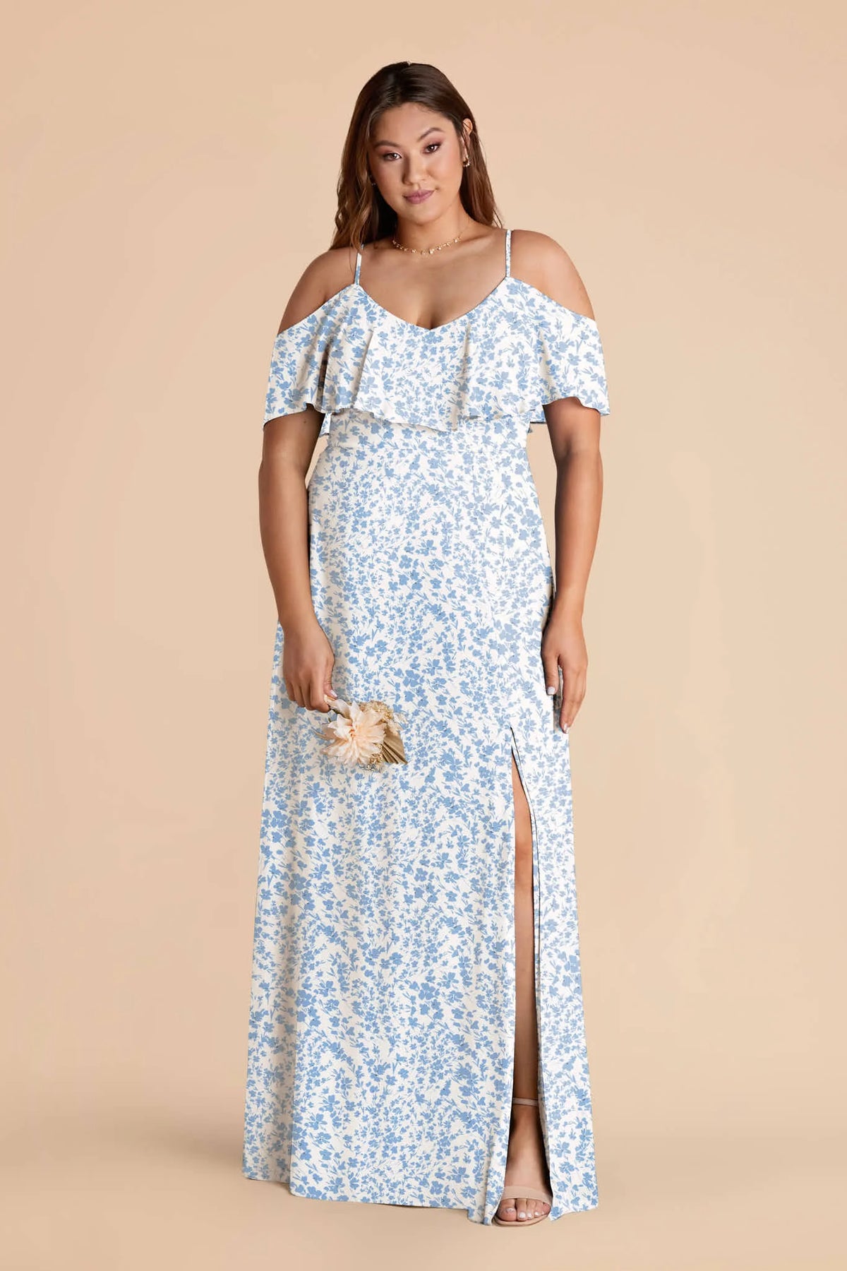 Genevieve Blue Dreamy Ditsy alternate view 1 bridesmaid dress