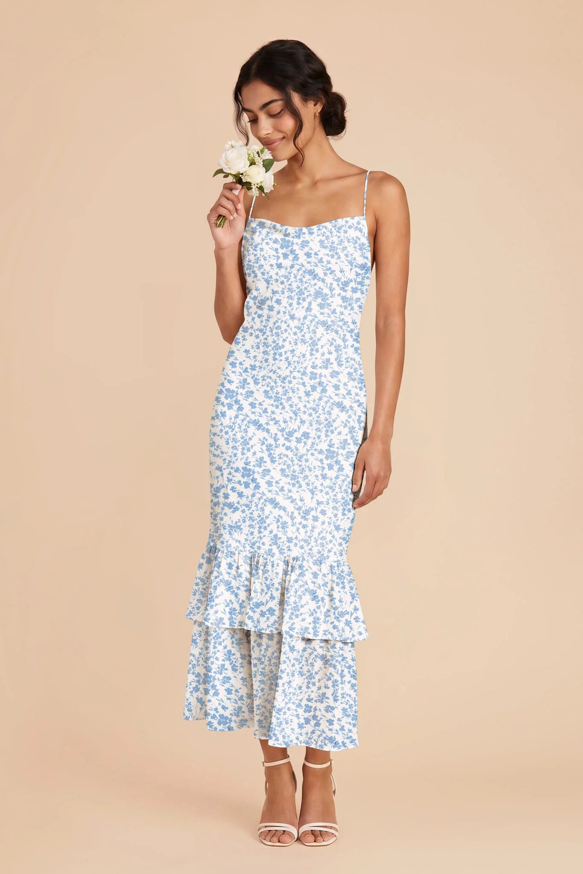 Liora Blue Dreamy Ditsy front view bridesmaid dress