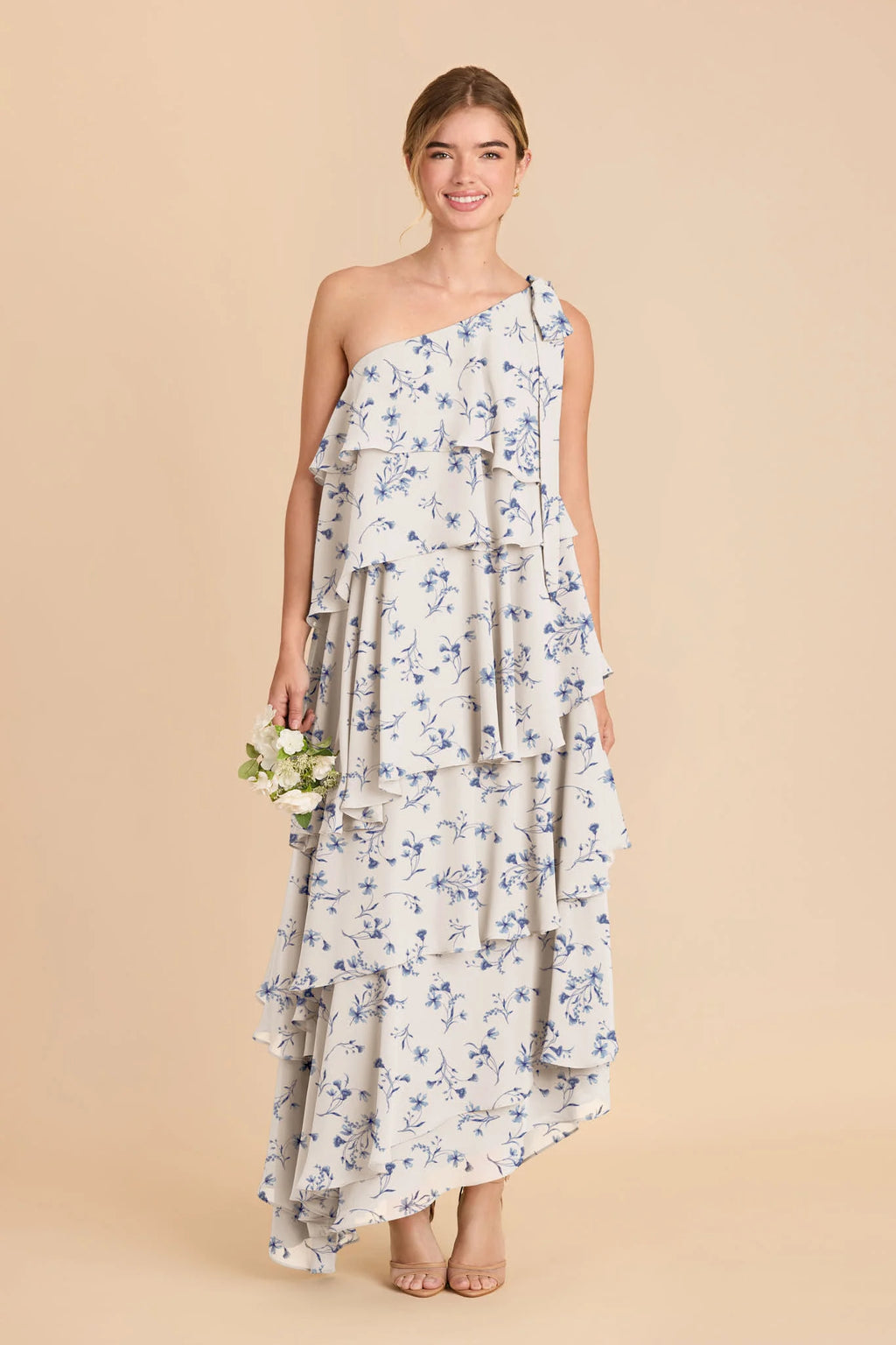 Marisol Blue Le Fleur front view bridesmaid dress