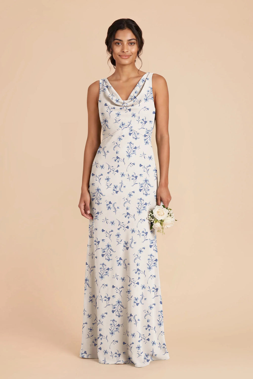 Odette Blue Le Fleur front view bridesmaid dress