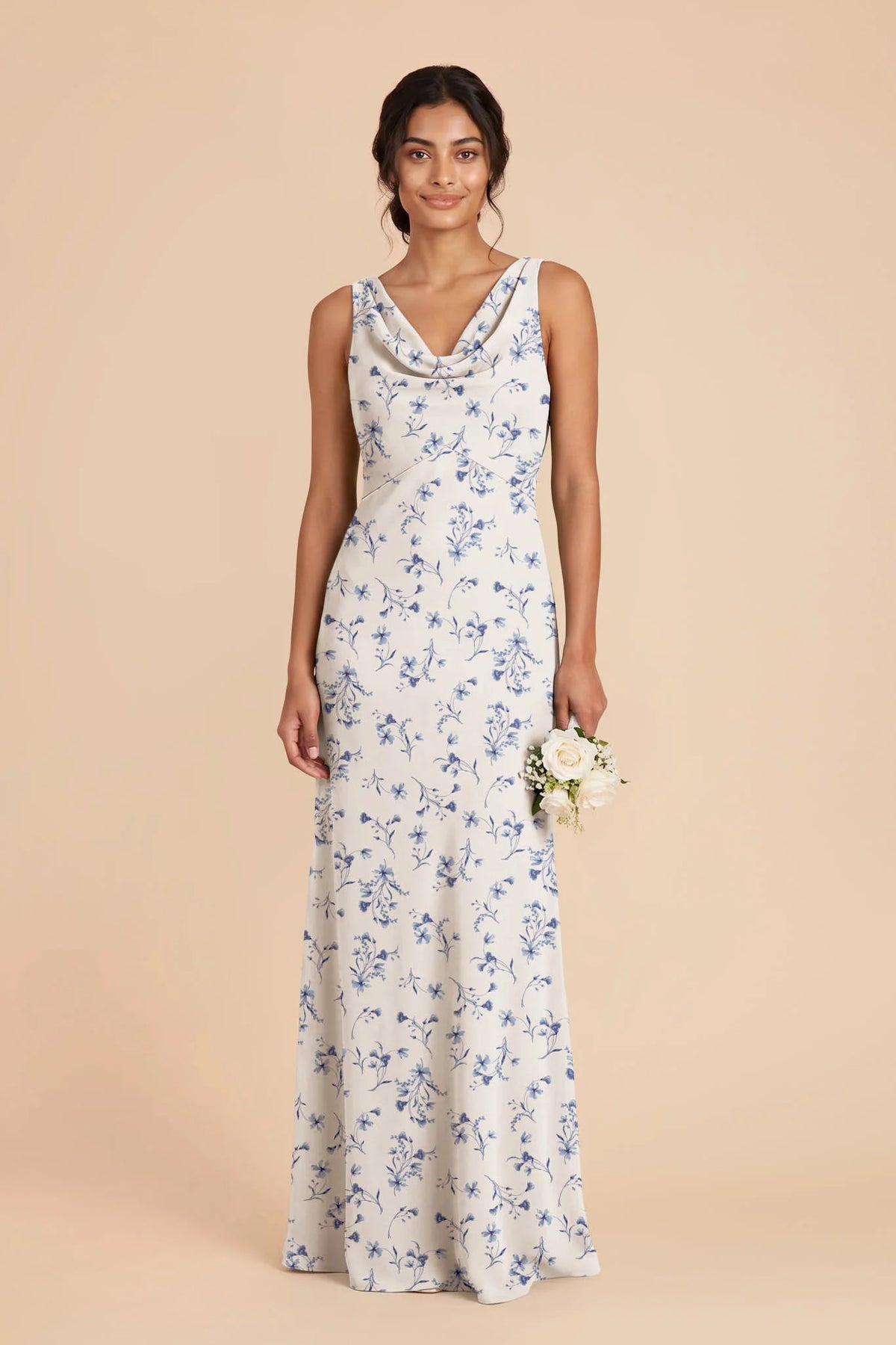 Odette Blue Le Fleur front view bridesmaid dress