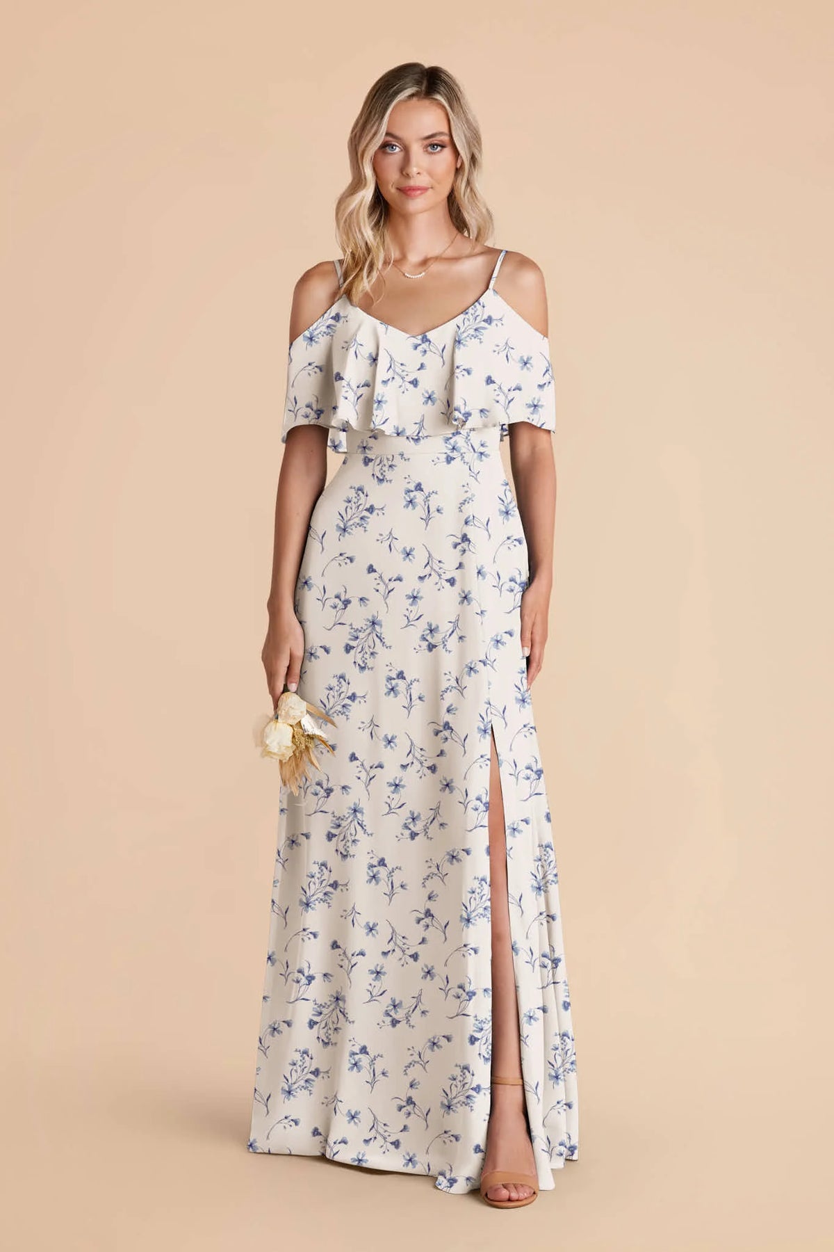 Genevieve Blue Le Fleur front view bridesmaid dress