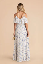Genevieve Blue Le Fleur back view bridesmaid dress