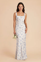 Colette Blue Le Fleur front view bridesmaid dress