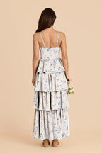 Calista Blue Le Fleur back view bridesmaid dress