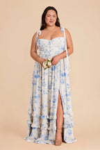 Daphne Blue Rococo Floral alternate view 1 bridesmaid dress