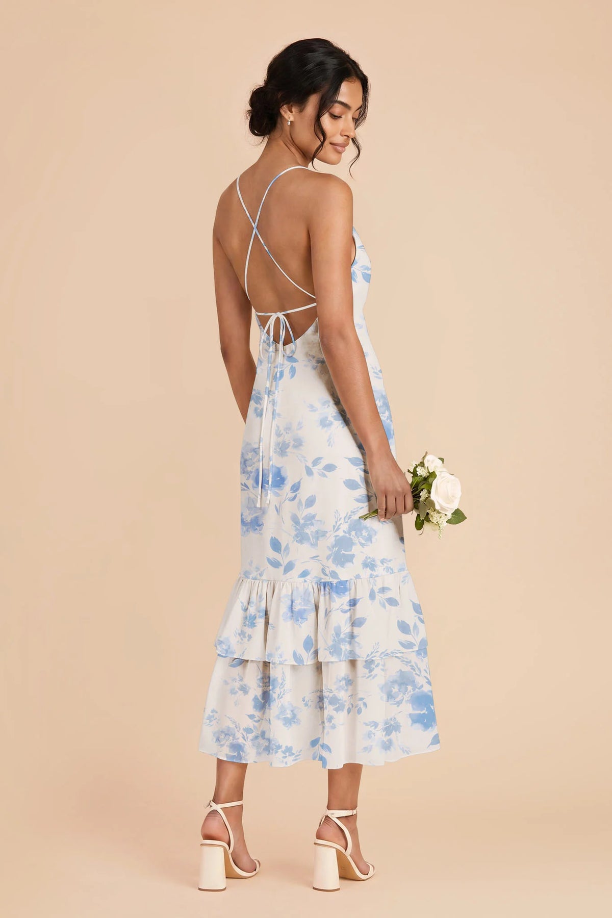 Liora Blue Rococo Floral alternate view 1 bridesmaid dress