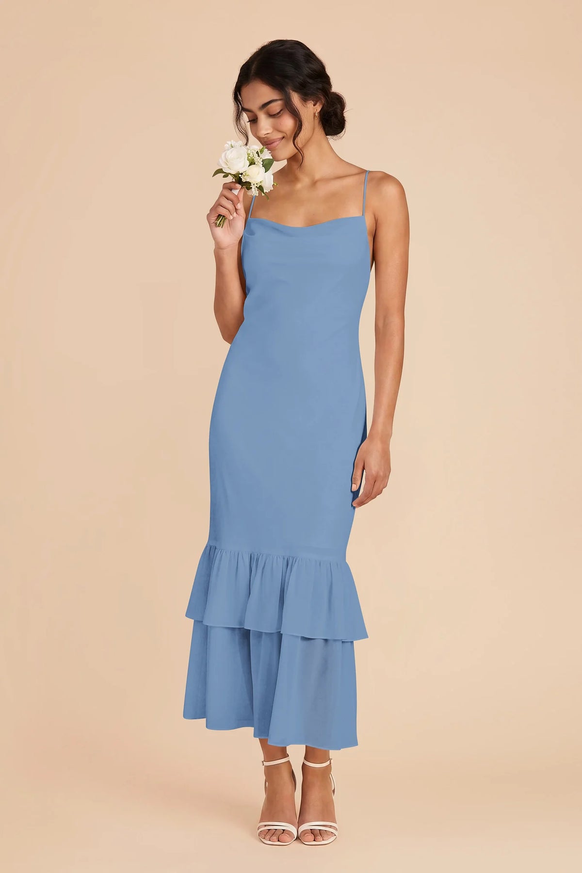 Liora Bluebell front view bridesmaid dress