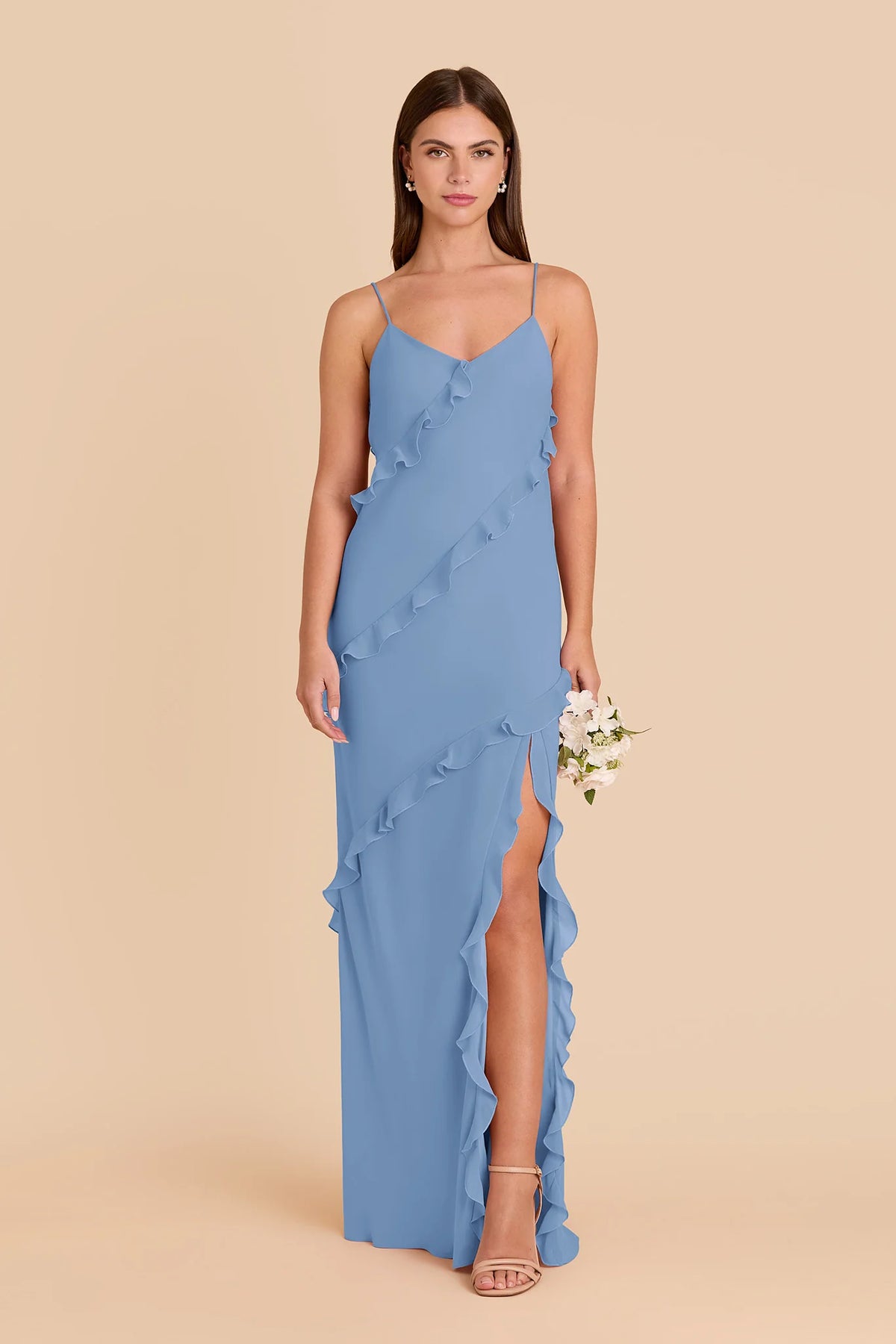 Vivienne Bluebell front view bridesmaid dress