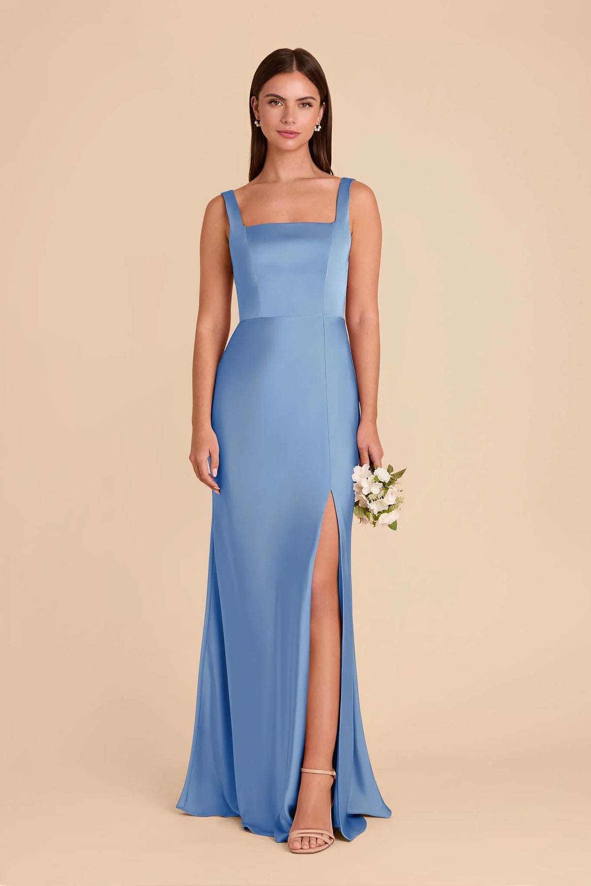 Elowen Bluebell front view bridesmaid dress