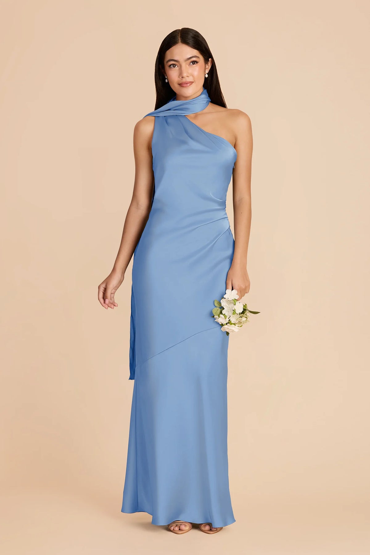 Ariadne Bluebell front view bridesmaid dress