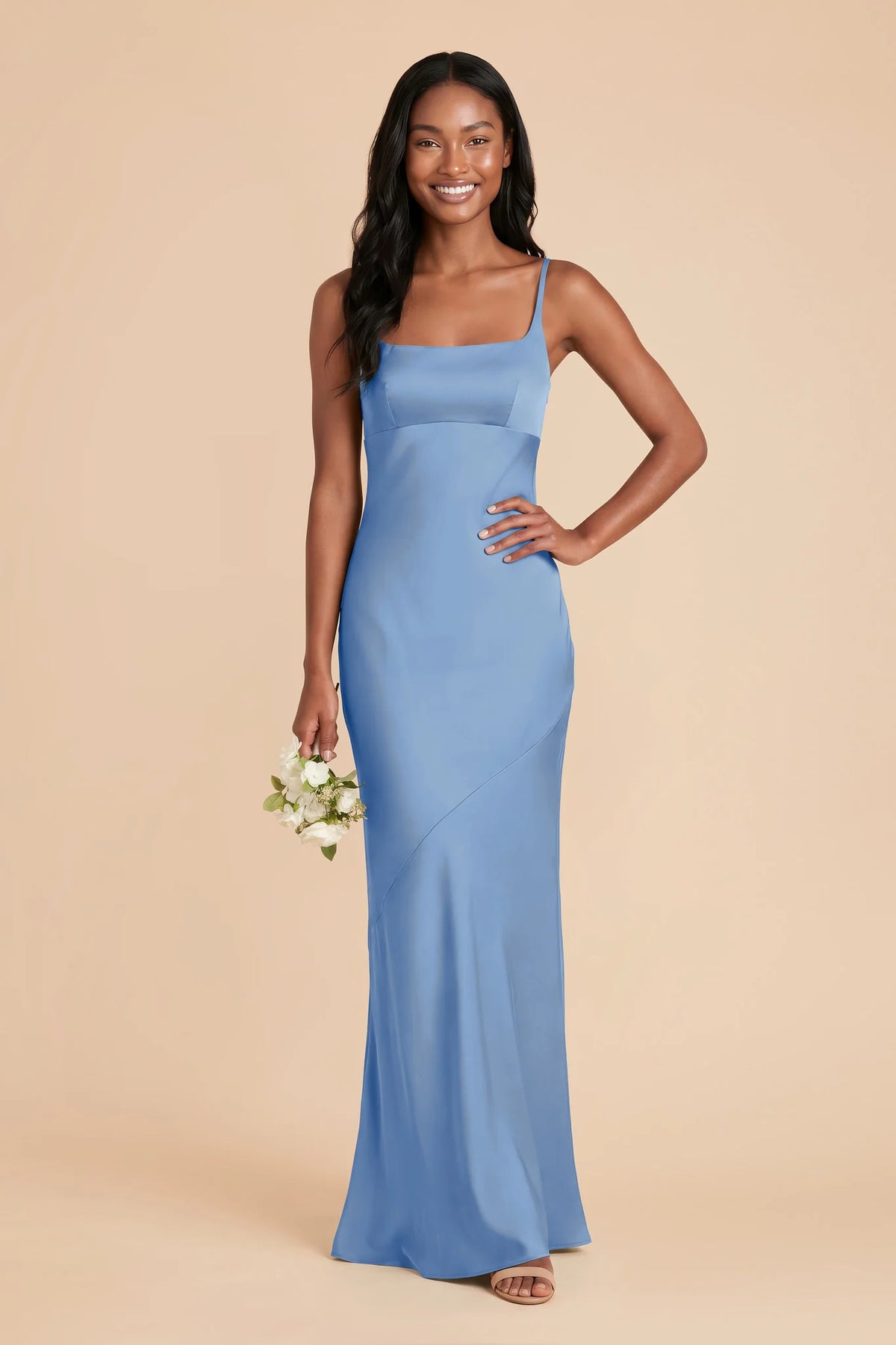 Noelle Bluebell front view bridesmaid dress