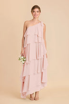Marisol Blush Pink front view bridesmaid dress