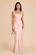 Colette Blush Pink front view bridesmaid dress