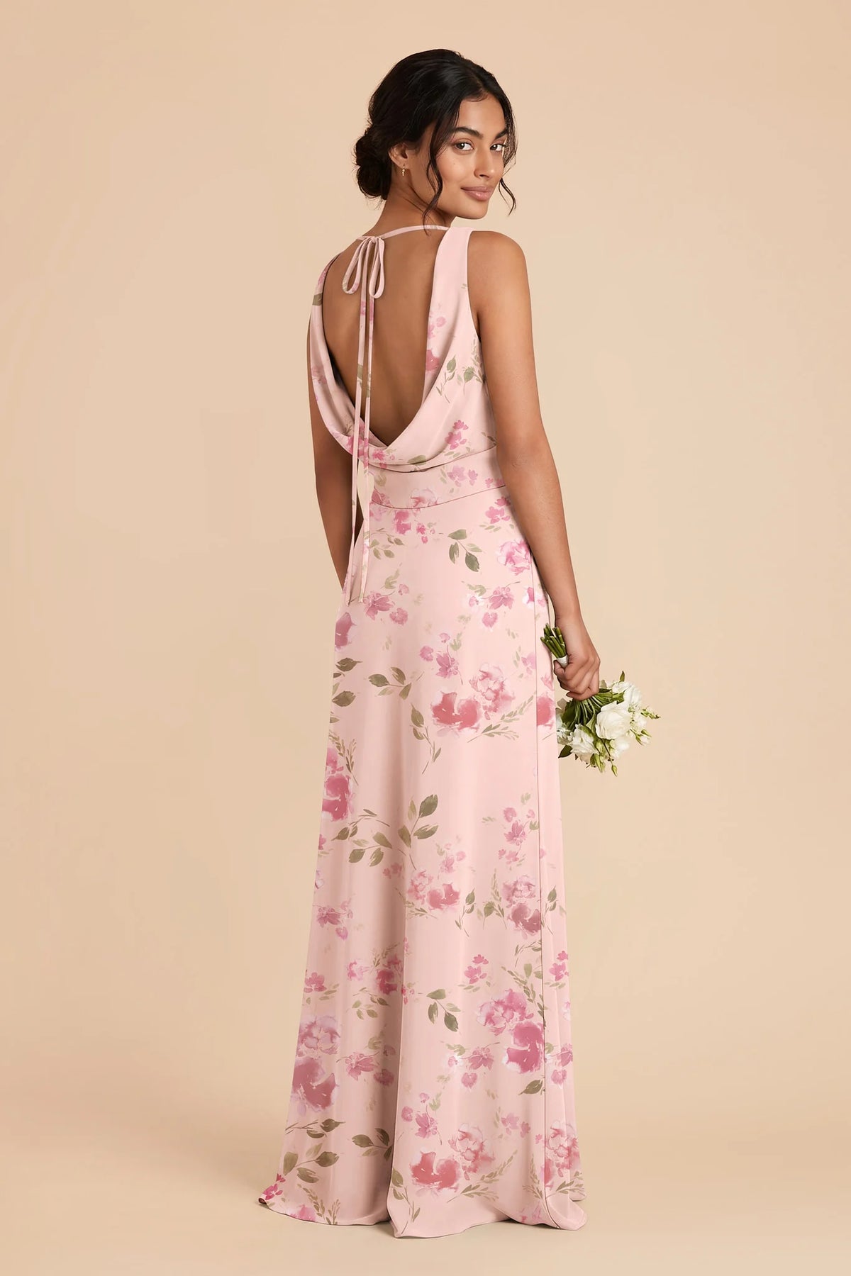 Odette Blush Pink Rococo Floral alternate view 1 bridesmaid dress