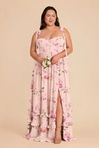 Daphne Blush Pink Rococo Floral alternate view 1 bridesmaid dress