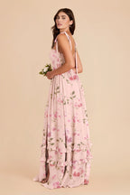 Daphne Blush Pink Rococo Floral alternate view 2 bridesmaid dress