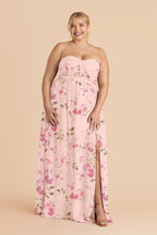 Elodie Blush Pink Rococo Floral alternate view 1 bridesmaid dress