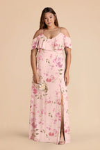 Genevieve Blush Pink Rococo Floral alternate view 1 bridesmaid dress